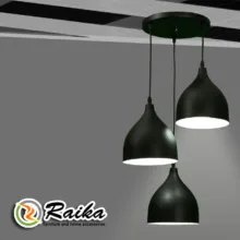 لوستر رایکا 3 شعله مدل شیپوری کوتاه کد ROS760