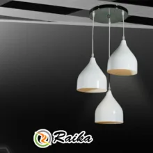 لوستر رایکا 3 شعله مدل شیپوری کوتاه کد ROS760