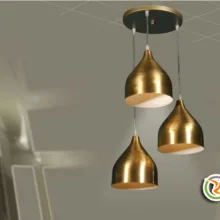 لوستر رایکا 3 شعله مدل شیپوری کوتاه کد ROS760