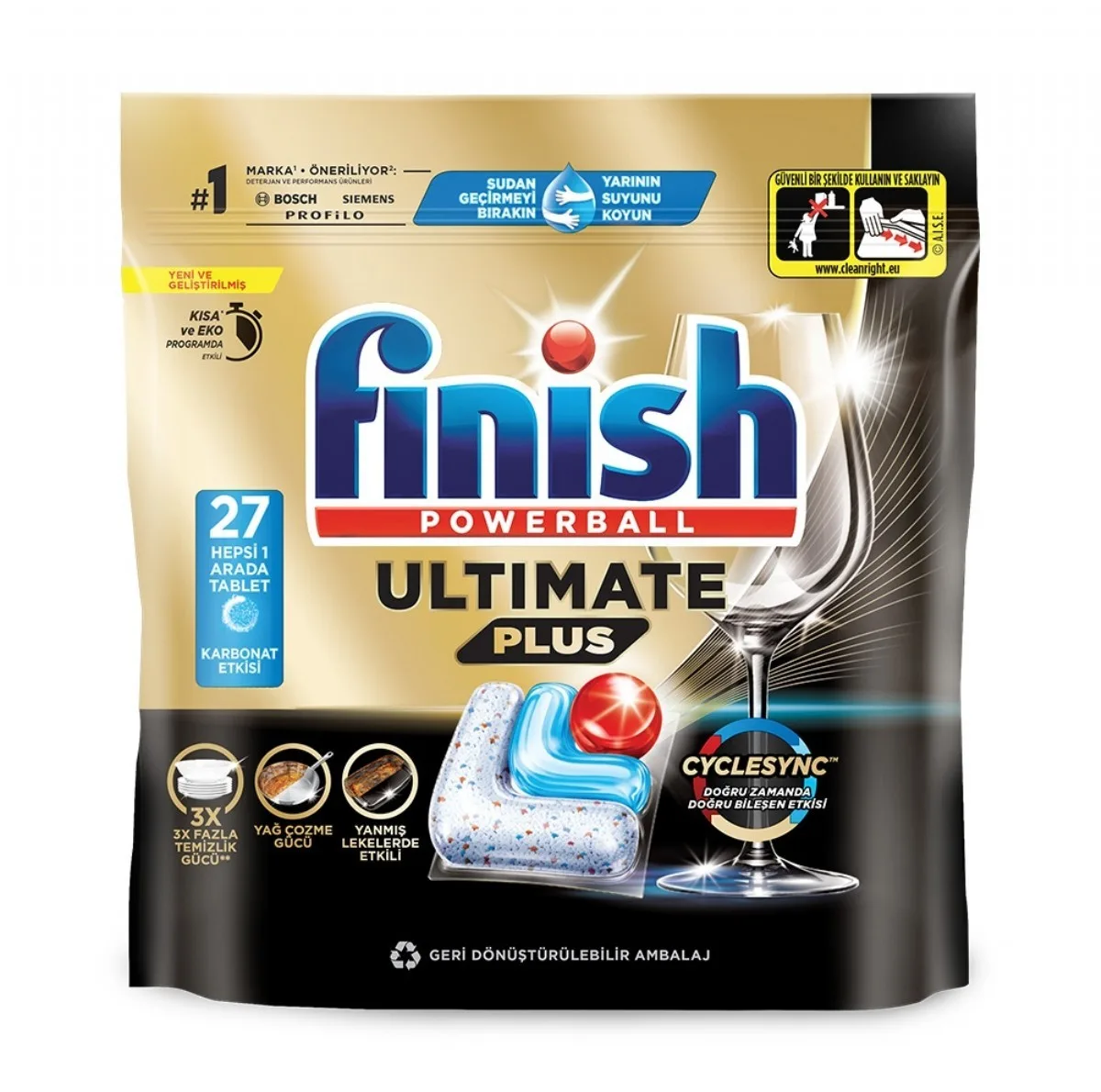قرص ماشین ظرفشویی فینیش مدل Ultimate Plus Hepsi 1 Arada بسته 27 عددی