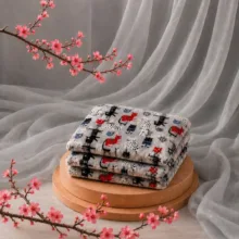 پتو مسافرتی 1 نفره مدل گربه ریزه میزه سایز 200x160 سانتی‌متر