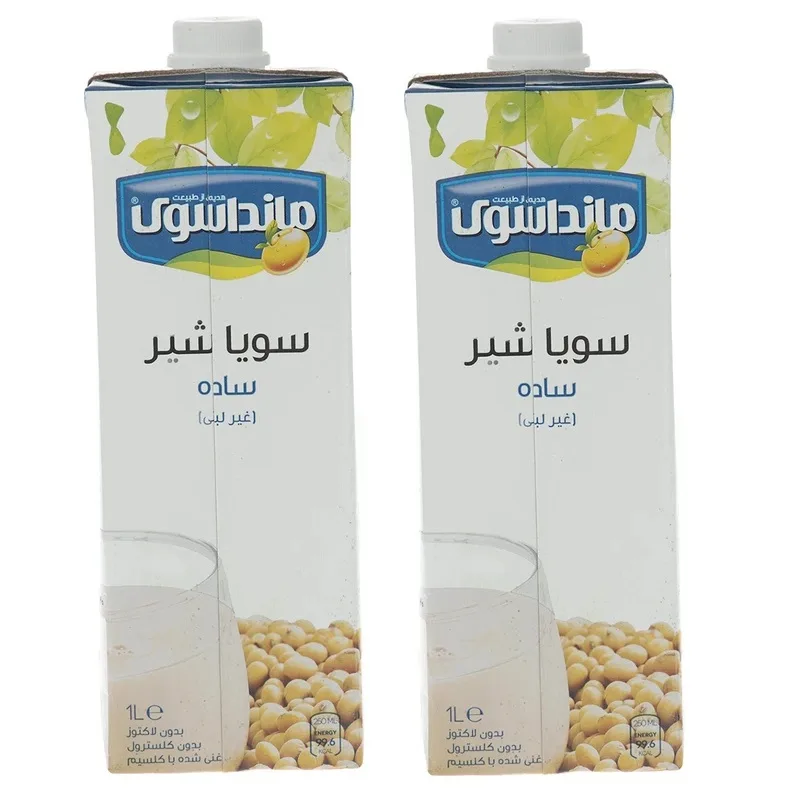 شیر سویا غیرلبنی مانداسوی - 1000 میلی لیتر بسته 2 عددی