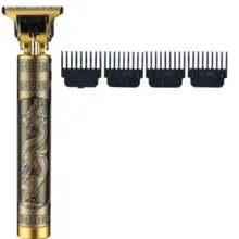 ماشین اصلاح موی سر و صورت شارژی مدل VINTAGE با تیغه استیل ضد زنگ، قابلیت اصلاح صفر و خط زن، باتری 800 میلی‌آمپر ساعت، پورت شارژ USB، طراحی ارگونومیک و چهار شانه اصلاح 1.5 تا 4 میلی‌متری