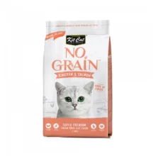 غذای خشک گربه بالغ کیت کت مدل No Grain Super Premium طعم مرغ و سالمون وزن 1 کیلوگرم