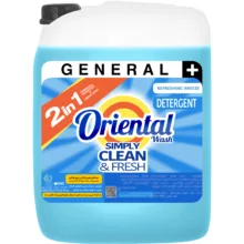 مایع لباسشویی ماشینی آبی اورینتال مدل GENERAL PLUS با رایحه لاوندر مناسب برای همه لباس ها حجم 5000 میلی لیتر