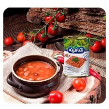 کنسرو لوبیا چیتی با سس گوجه فرنگی شامینه - 350 گرم بسته 4عددی