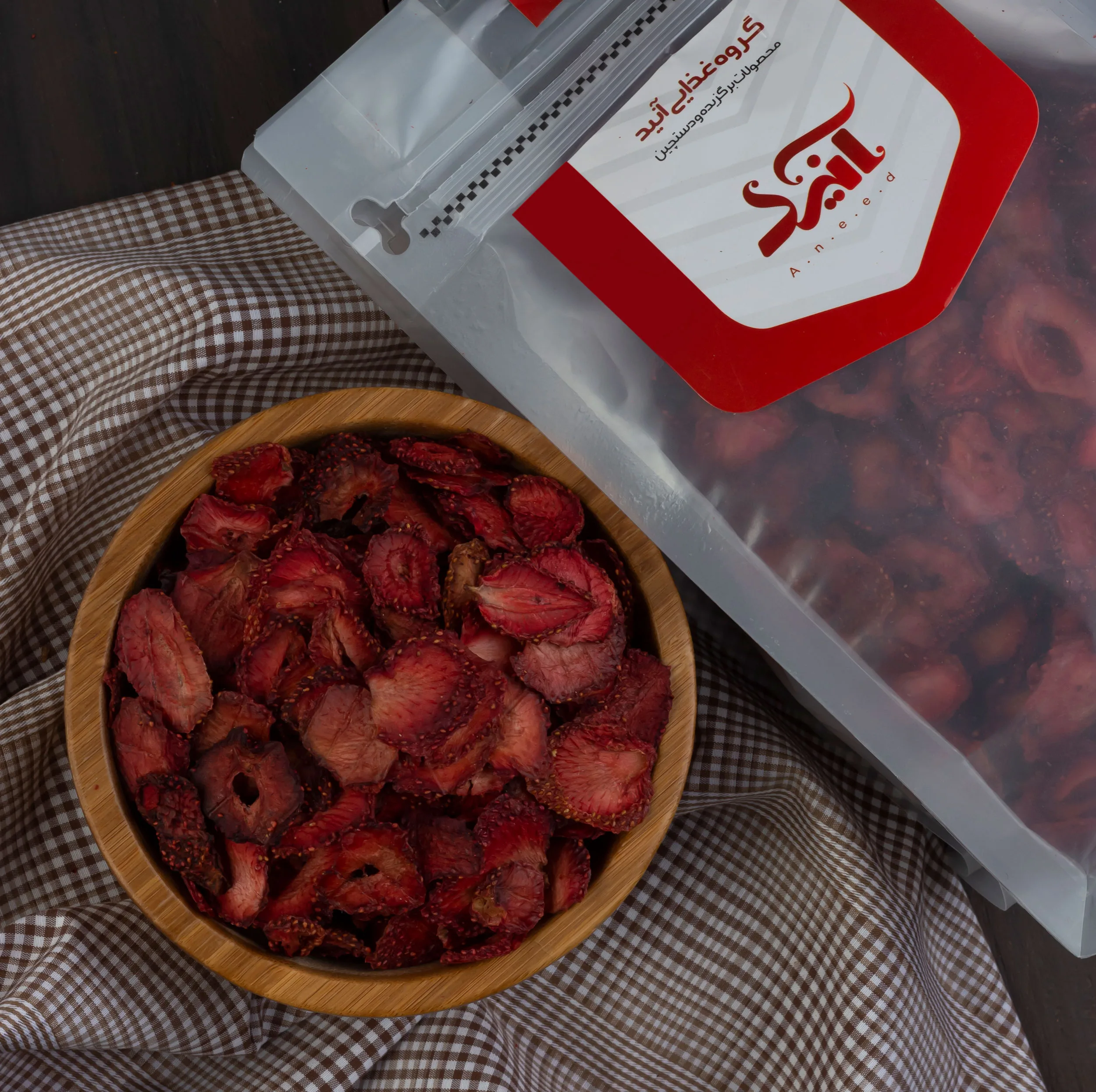 توت فرنگی خشک صادراتی آنید - 225 گرم