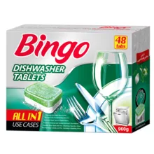 قرص ماشین ظرفشویی بینگو مدل ALL IN ONE بسته 48 عددی