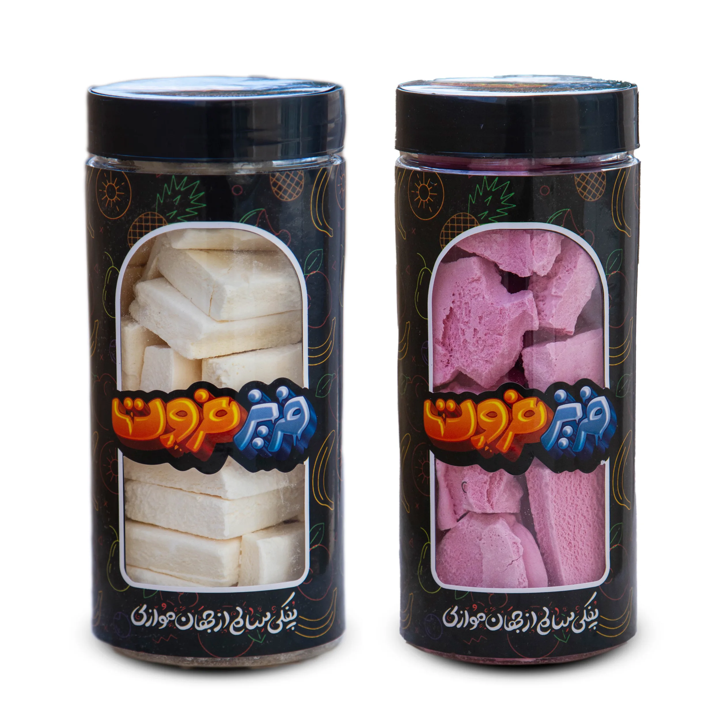 بستنی خشک توت فرنگی و کره گردو پفکی فریزفروت - 320 گرم بسته 2 عددی