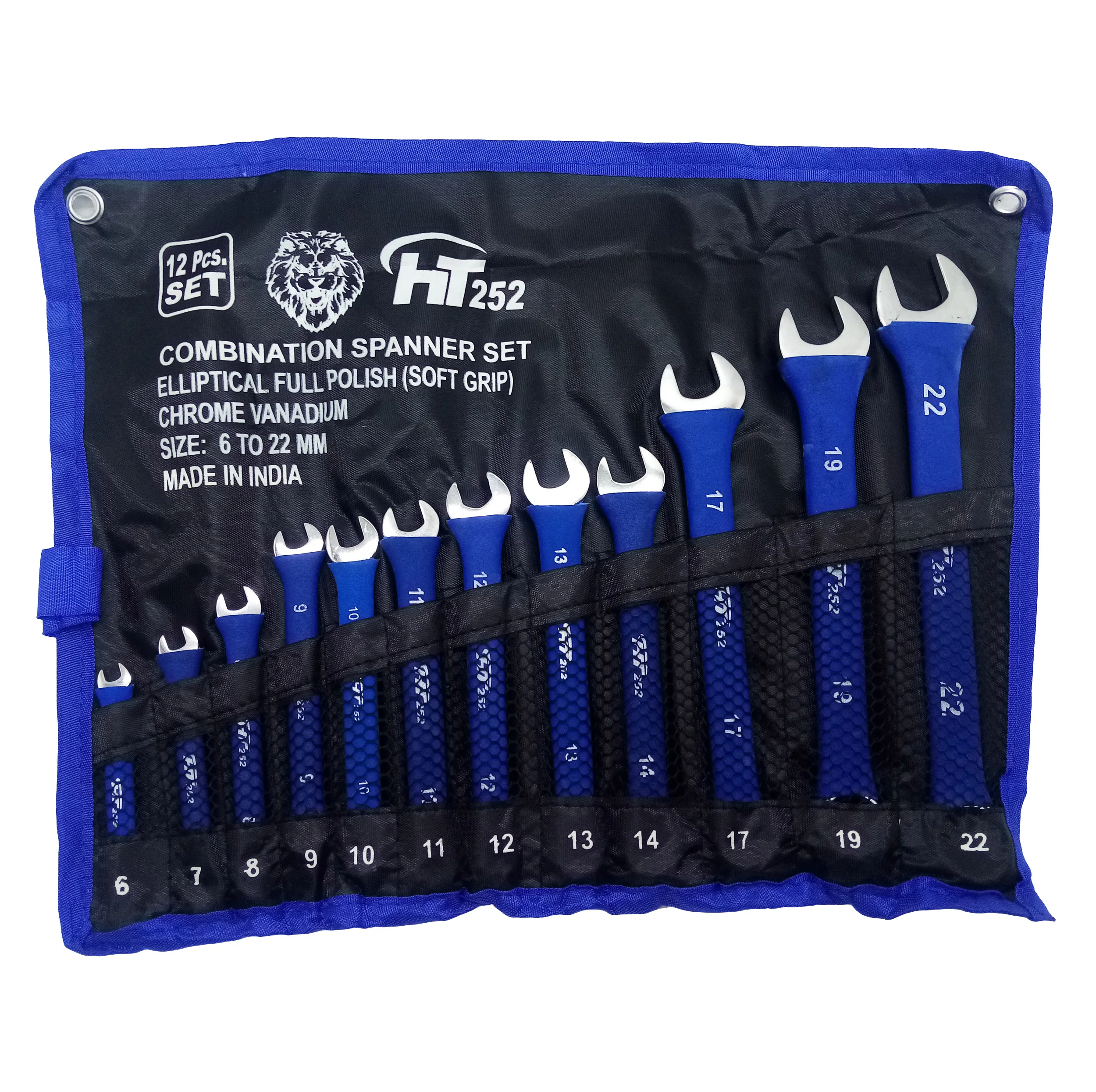 آچار یکسر تخت و یکسر رینگی اچ تی مدل SD120 مجموعه 12 عددی