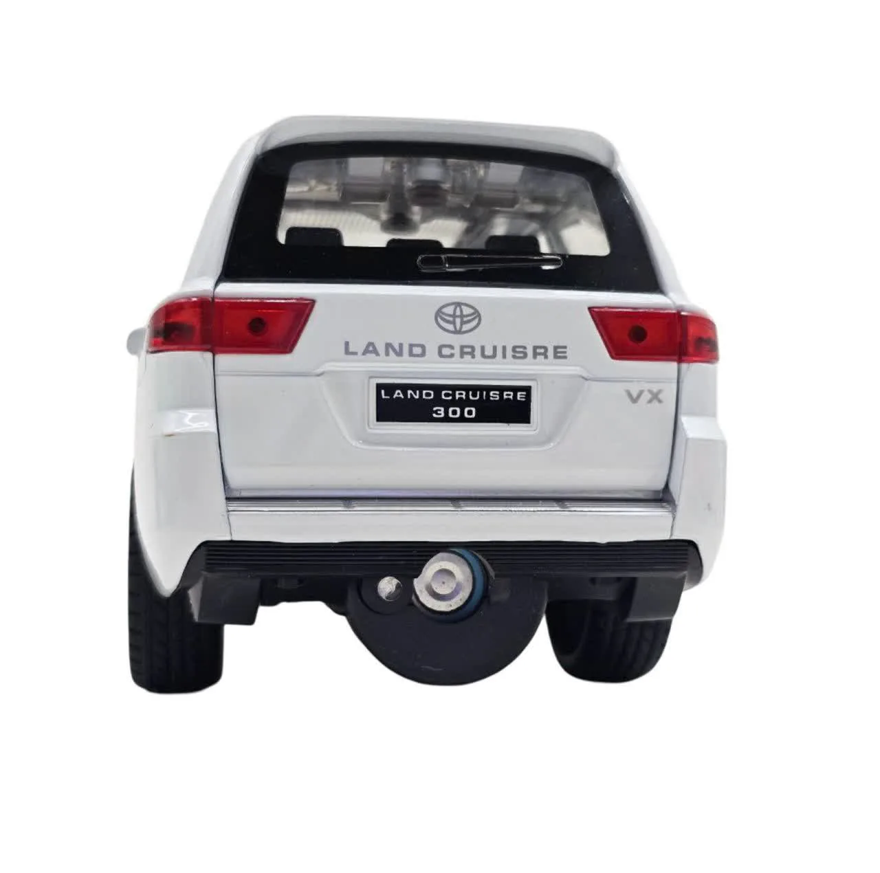 ماکت ماشین فلزی شاسیبلند تویوتا لندکروز ناب سل مدل land Cruiser VX با مقیاس 1:24، چراغ LED جلو و عقب، صدای موتور شبیهسازی شده، مکانیزم عقبکش، دربهای بازشونده از بغل و بالا، رینگ و تایر لاستیکی