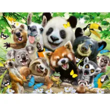 پازل 300 تکه راونزبرگر مدل Wildlife Selfie کد 12893 مناسب برای 9 سال به بالا