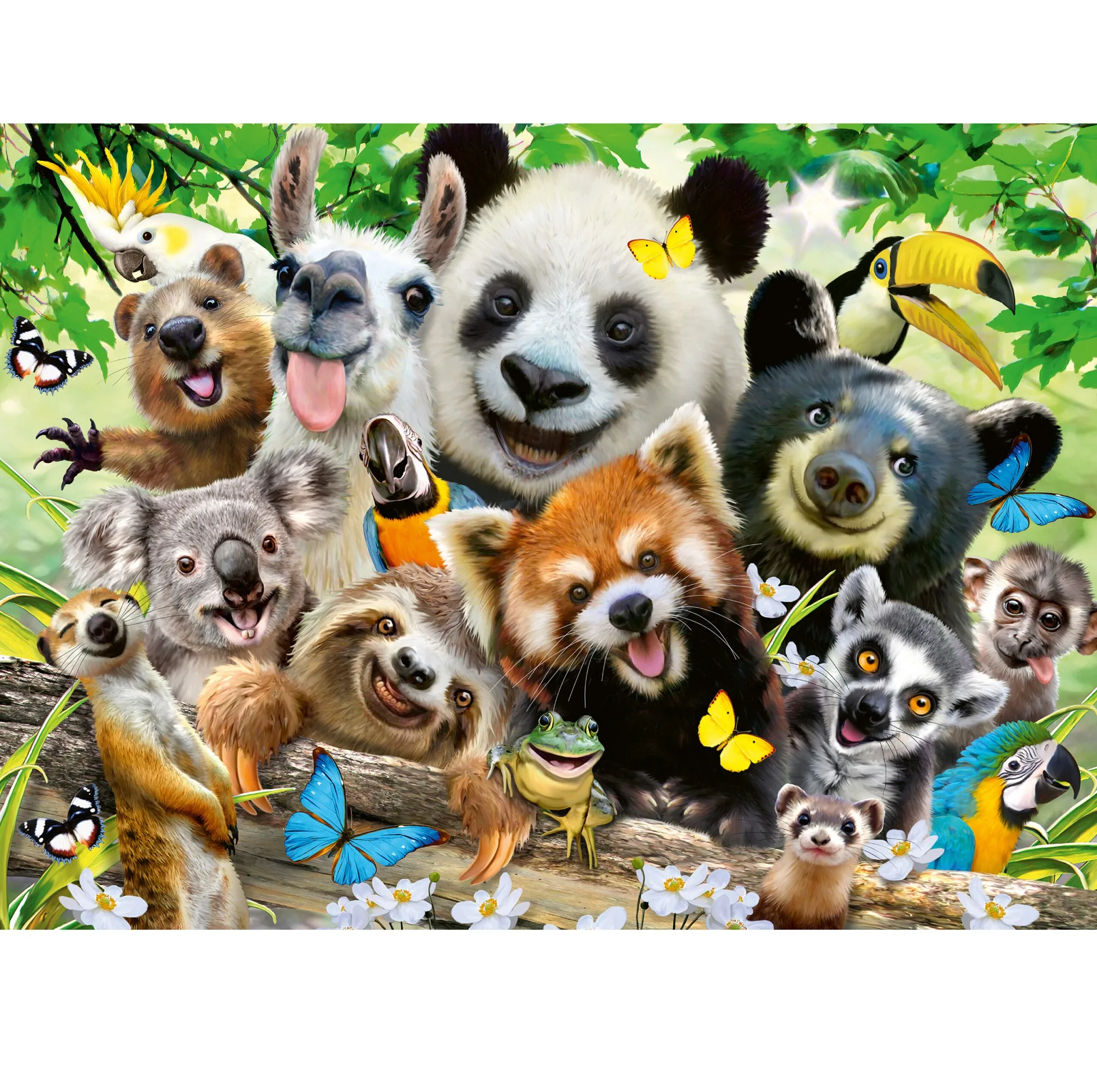 پازل 300 تکه راونزبرگر مدل Wildlife Selfie کد 12893 مناسب برای 9 سال به بالا