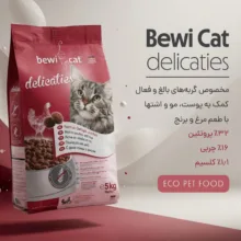 غذای خشک گربه بالغ بوی کت مدل Delicaties طعم مرغ و برنج وزن 5 کیلوگرم