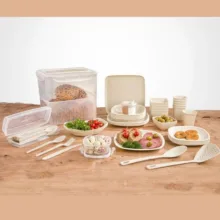 سبد پیک نیک 60 پارچه لیمون مدل مسافرتی کد 106