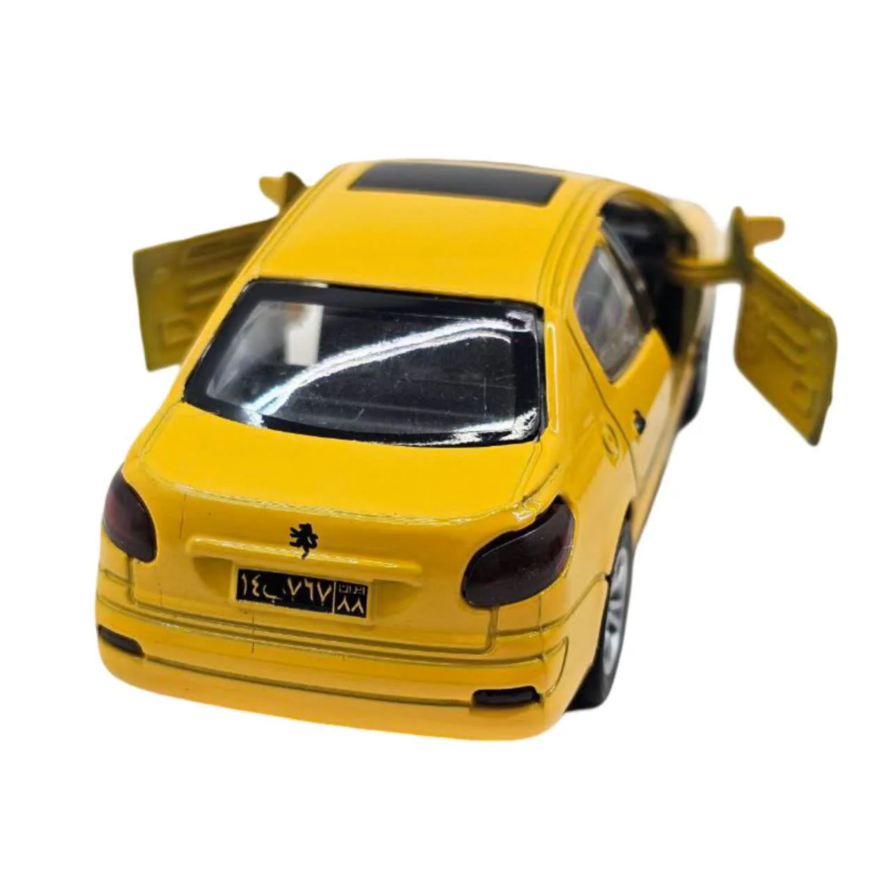 ماشین بازی ناب سل مدل پژو 207 فلزی موزیکال چراغدار عقب کش کد Peugeot 207 metallic musical with pull-back lights