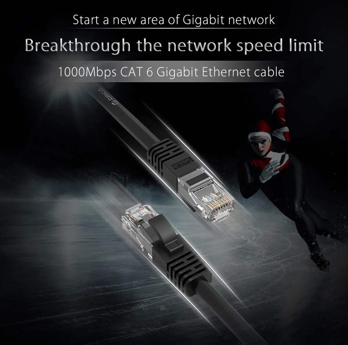 کابل شبکه CAT6 اوریکو مدل PUG-C6 طول 3 متر