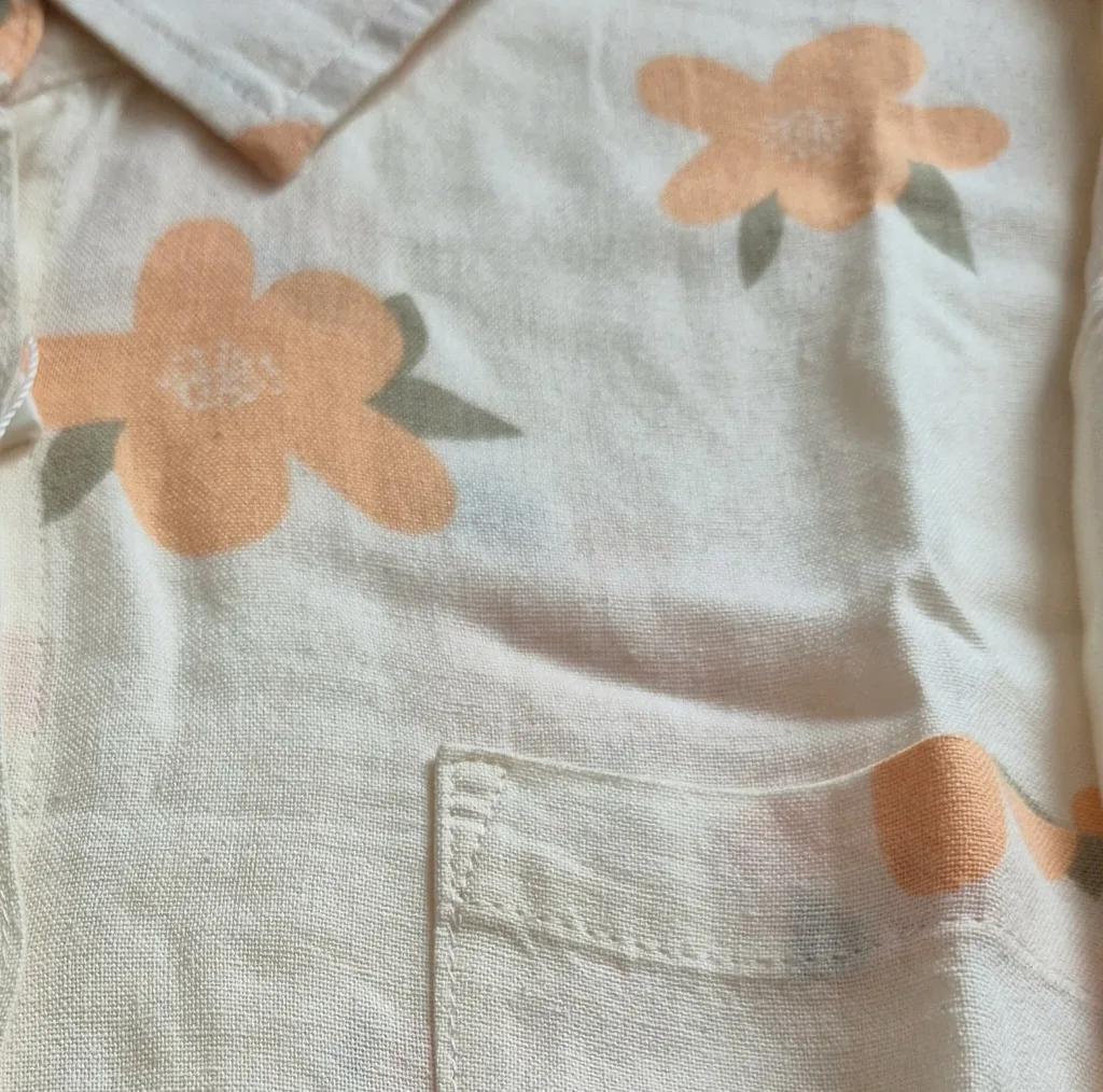 کراپ شومیز زنانه مدل Peach flowers