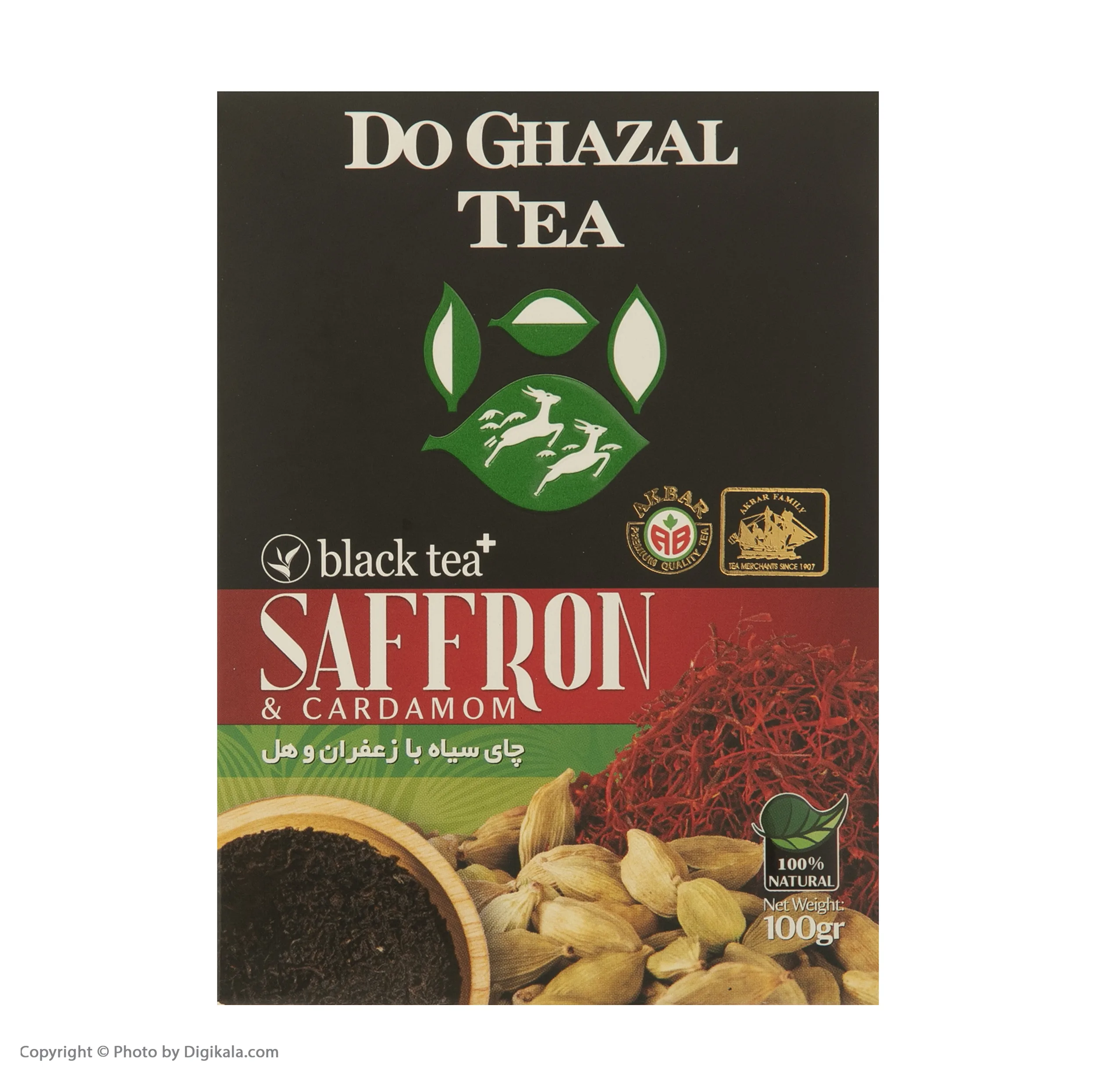 چای سیاه طعمدار دوغزال - 100 گرم مجموعه 4 عددی
