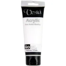 رنگ اکریلیک وستا مدل 40 Titanium White حجم 75 میلی لیتر