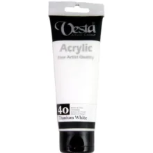 رنگ اکریلیک وستا مدل 40 Titanium White حجم 75 میلی لیتر