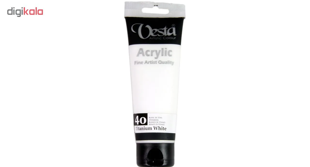 رنگ اکریلیک وستا مدل 40 Titanium White حجم 75 میلی لیتر