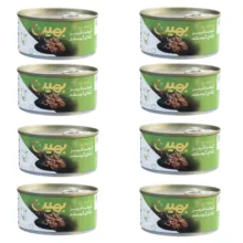 کنسرو گوشت تکه ای گوسفند بهین - 180 گرم بسته 8 عددی
