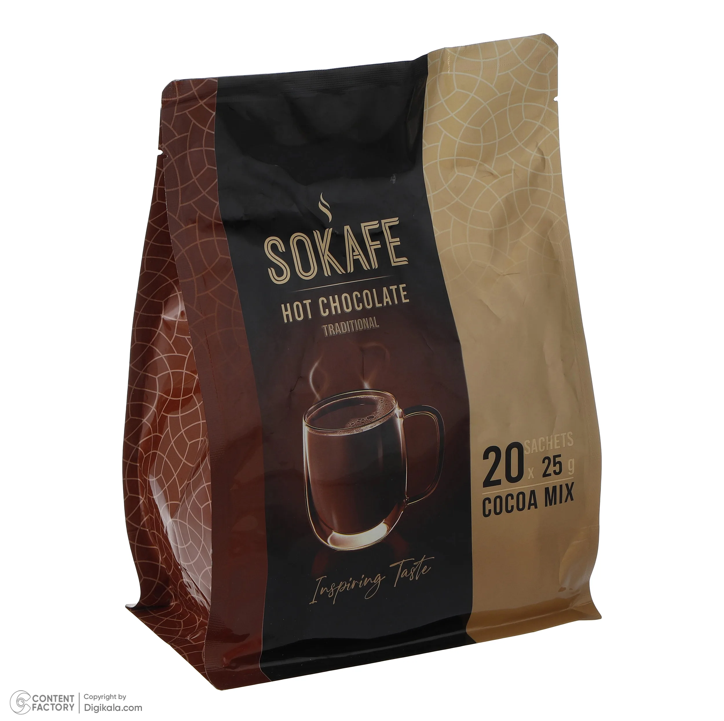 پودر هات چاکلت سوکافه - 25 گرم بسته 20 عددی