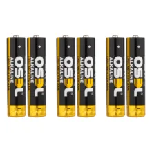 باتری نیم قلمی اوسل مدل Alkaline LR03 AM-4 بسته ۶ عددی