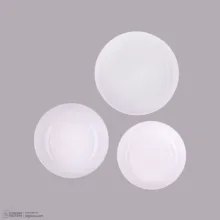 مجموعه 3 عددی ظرف سرو و پذیرایی آرکوپال گلدن اوپال مدل Diwali Smart با طراحی دایره‌ای، مقاوم در برابر حرارت و شوک دمایی، قابل استفاده در مایکروویو و شست‌وشو با ماشین ظرفشویی