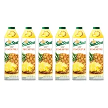 نکتار طبیعی آناناس سان استار – 1 لیتر بسته 6 عددی