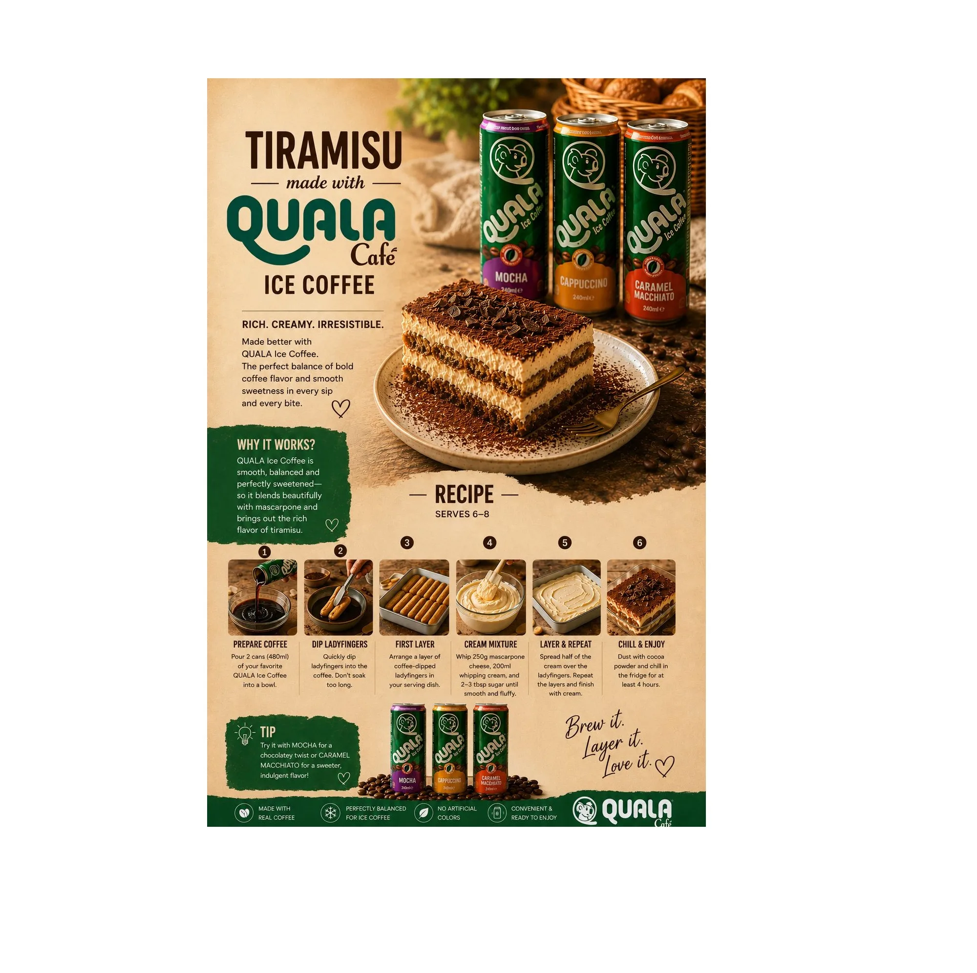 آیس کافی طعم میکس کوالا - 240 گرم بسته 12 عددی