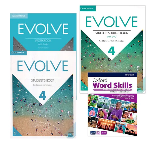کتاب Evolve 4 و Oxford Word Skills Intermediate 2nd اثر جمعی از نویسندگان انتشارات دانشگاه کمبریج 4 جلدی