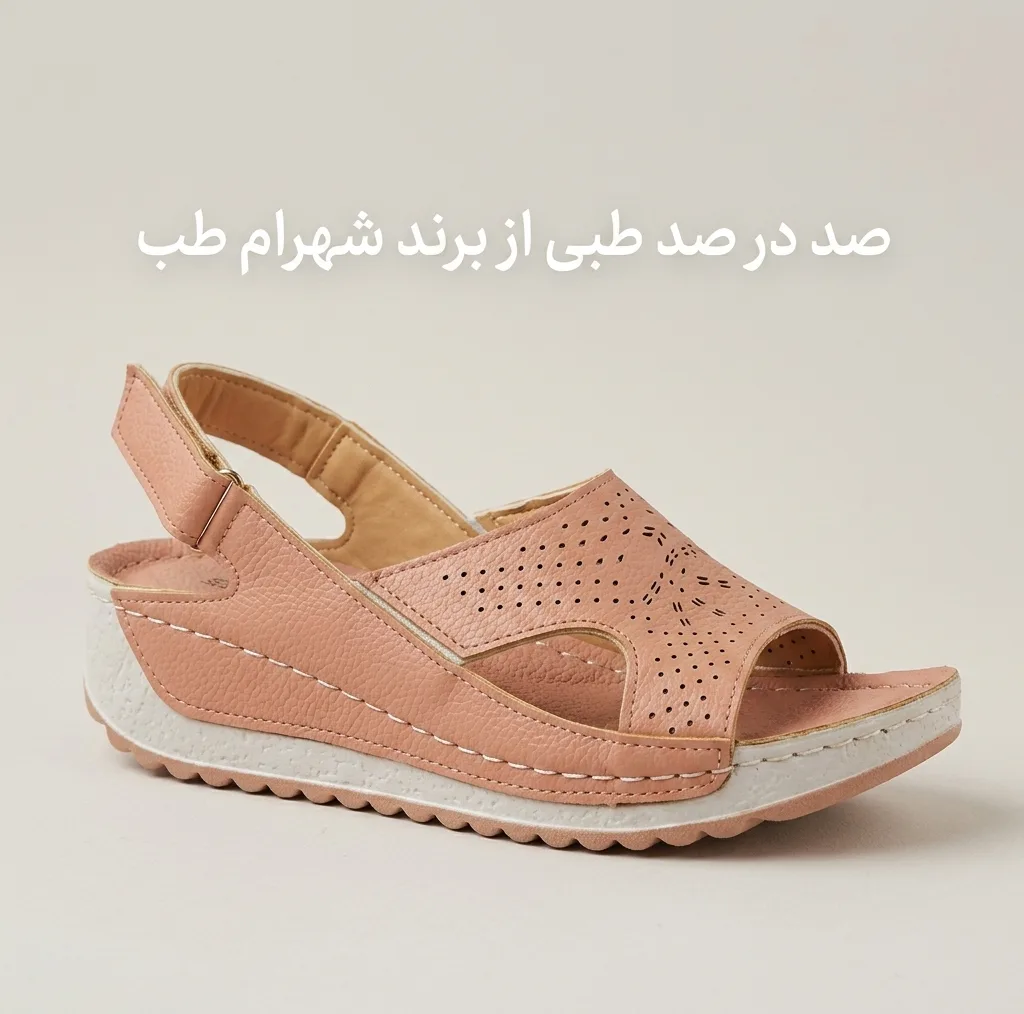 صندل زنانه شهرام طب مدل پارادایس برچسبی GLB.4328