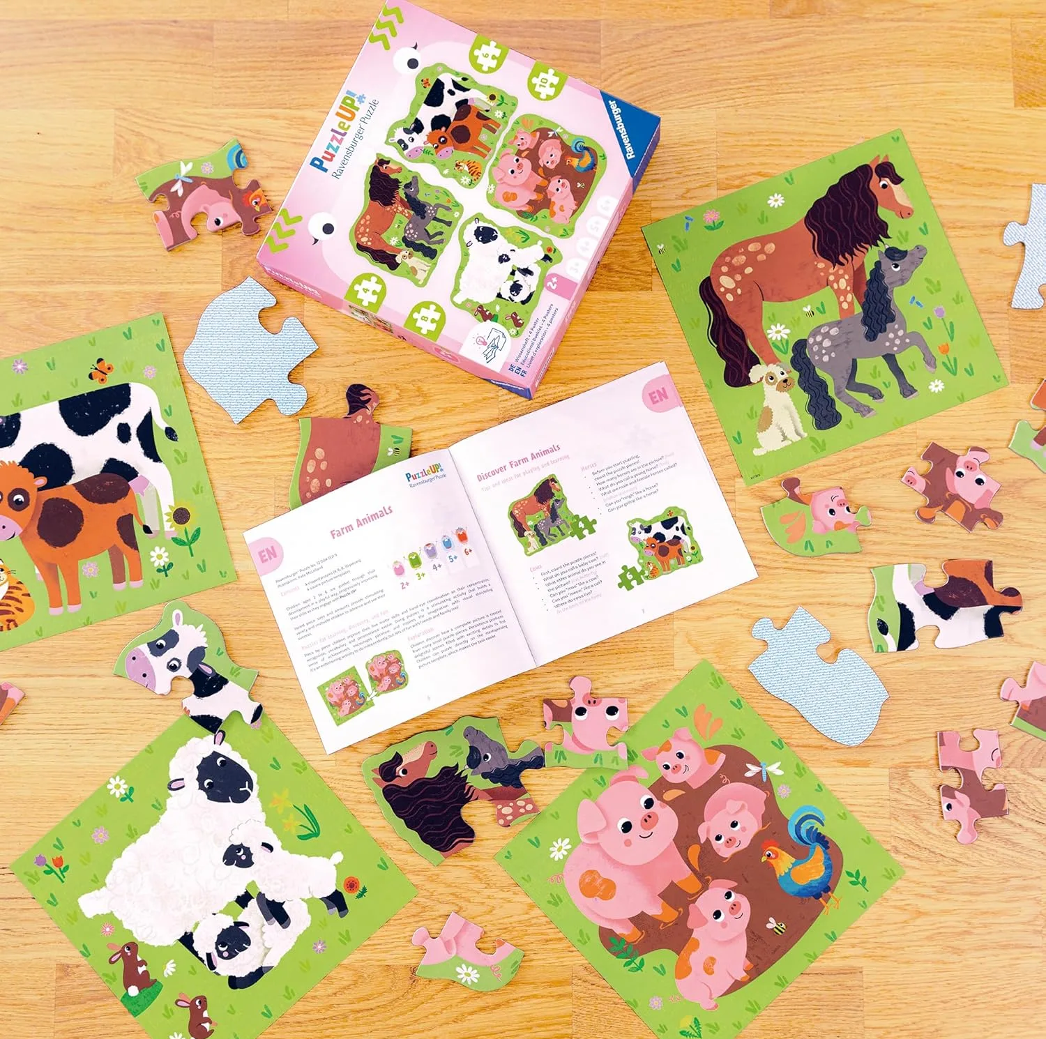 پازل راونزبرگر مدل Farm Animals کد 12004001 مجموعه 4 عددی مناسب برای 2 سال به بالا
