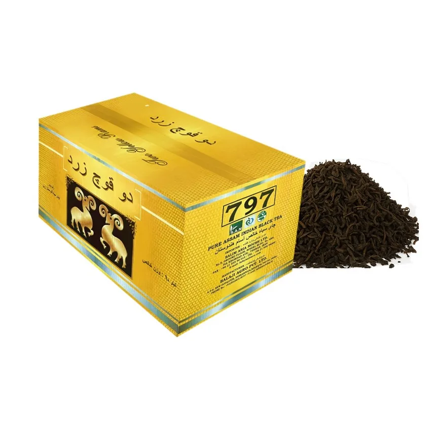 چای سیاه قلم خارجی آسام هندوستان دو قوچ - 10 کیلوگرم