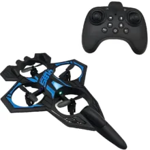 هواپیما بازی ناب سل مدل جت جنگنده کنترلی عمود پرواز شارژی چراغدار کد  Airplane Toy Jet Fighter Model, Vertical Flight, Rechargeable, Control, with Lights 2.4GHZ