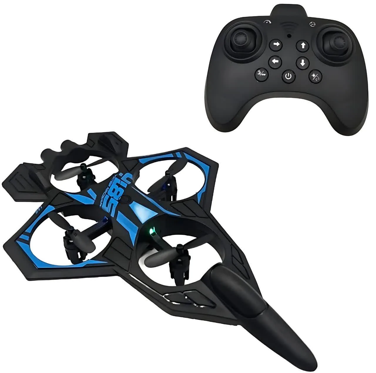 هواپیما بازی ناب سل مدل جت جنگنده کنترلی عمود پرواز شارژی چراغدار کد Airplane Toy Jet Fighter Model, Vertical Flight, Rechargeable, Control, with Lights 2.4GHZ