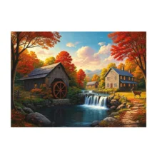 پازل 1000 تکه آرت پازل مدل The Deer's Waterfall كد 41045 مناسب نوجوان و بزرگسال
