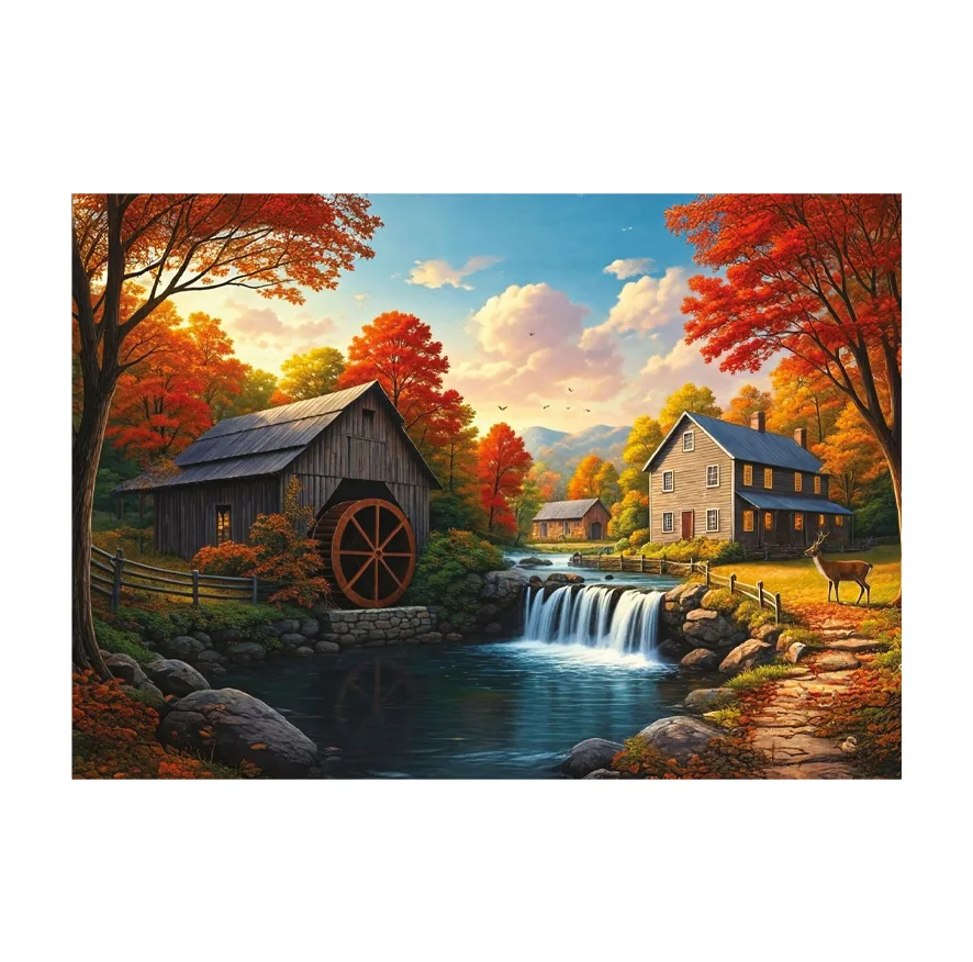 پازل 1000 تکه آرت پازل مدل The Deer's Waterfall كد 41045 مناسب نوجوان و بزرگسال