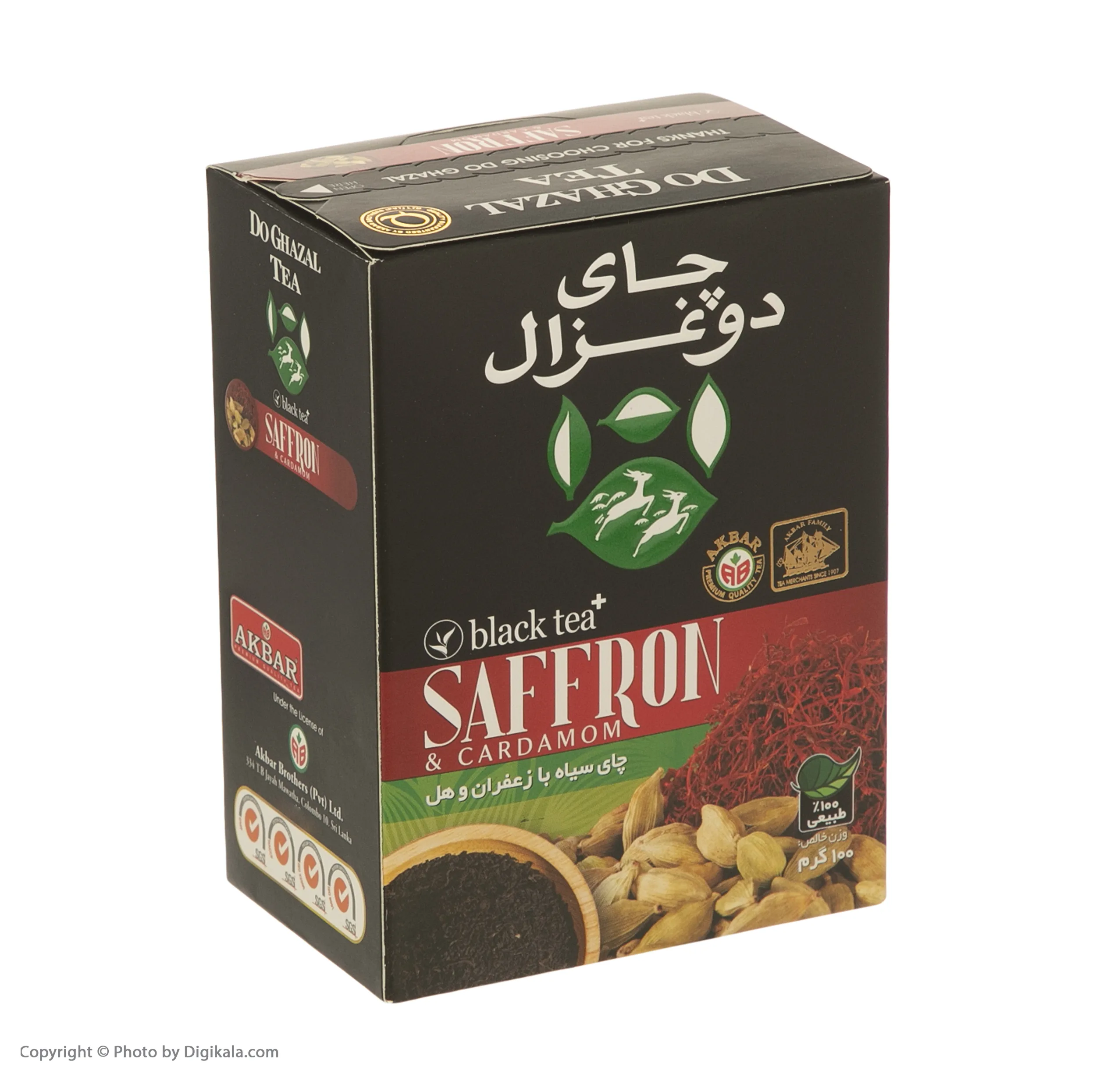 چای سیاه طعمدار دوغزال - 100 گرم مجموعه 4 عددی