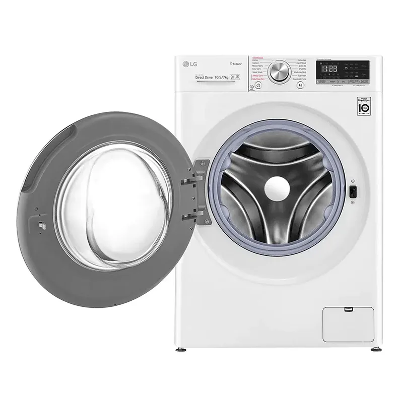 ماشین لباسشویی 10.5 کیلوگرم اتوماتیک ال جی مدل F4V5RGP0W دارای قابلیت خشککن صددرصد