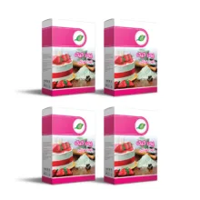 پودر کیک توت فرنگی جمع - 500 گرم بسته 4 عددی