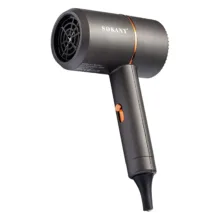 سشوار مسافرتی 1200 وات سوکانی مدل SK-2202، موتور AC، وزن 495 گرم، دارای سری متمرکز‌کننده باریک با ویژگی صاف‌کنندگی، حجم‌دهندگی، با قابلیت تنظیم دما