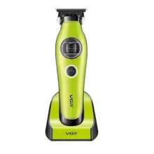 ماشین اصلاح موی صورت شارژی وی جی ار مدل V-880 T با تیغه سرامیکی خودتیز شونده، طراحی ارگونومیک، قابلیت شارژ سریع و اصلاح با شماره صفر
