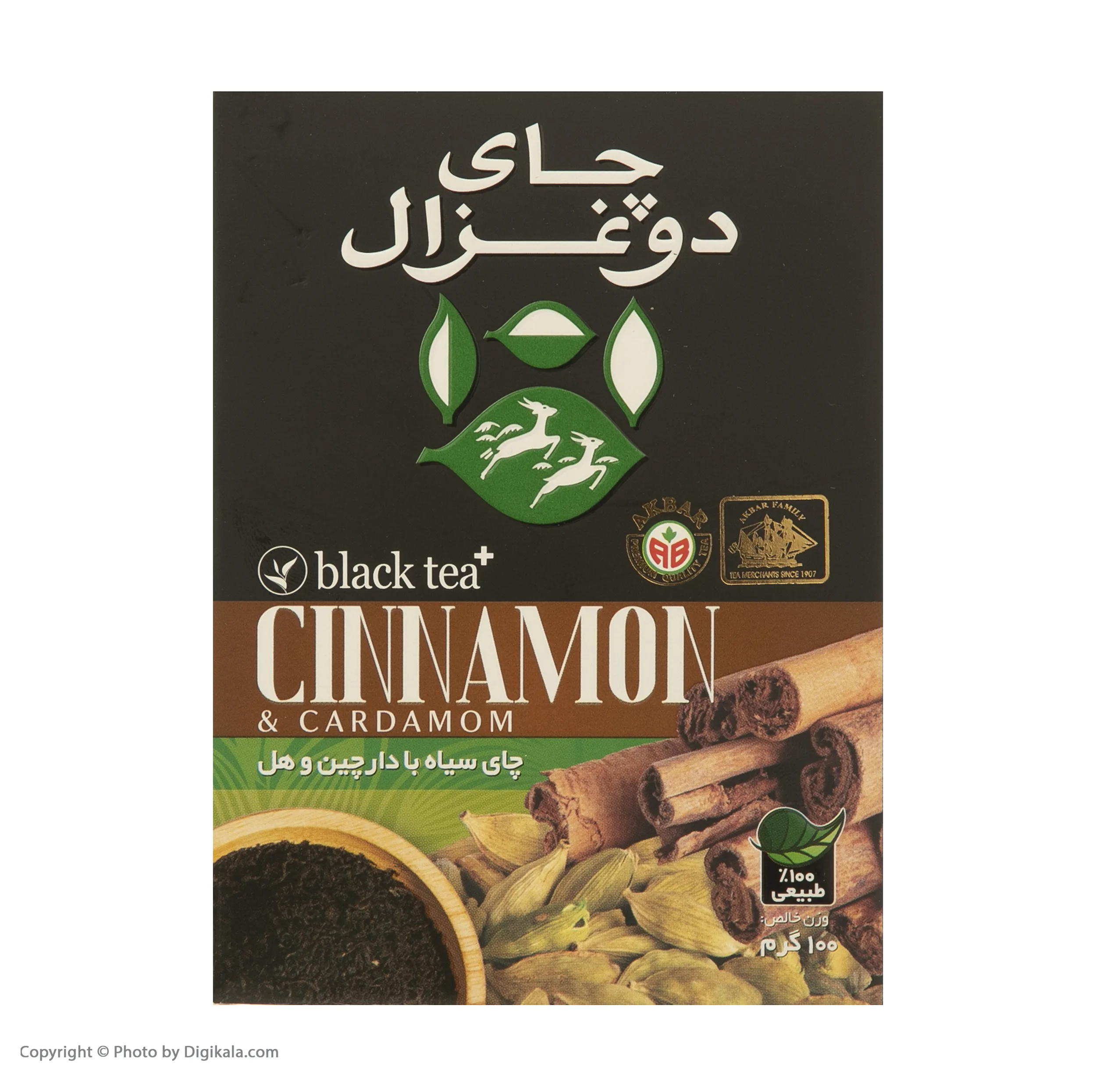 چای سیاه طعمدار دوغزال - 100 گرم مجموعه 4 عددی