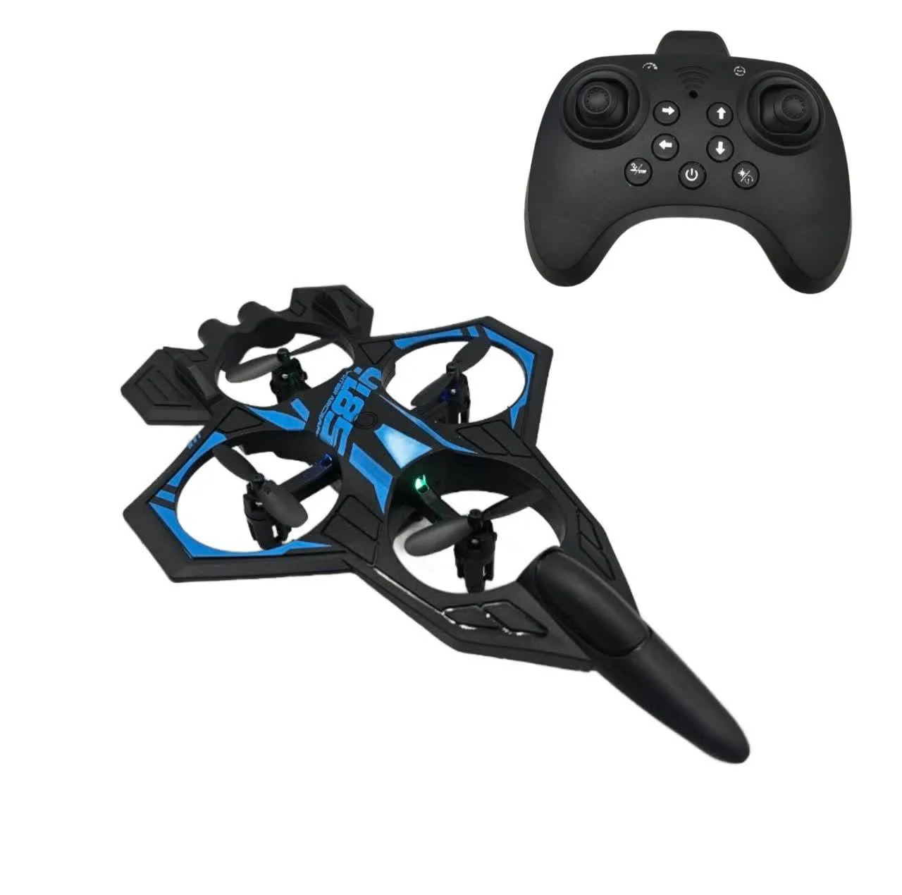 هواپیما بازی ناب سل مدل جت جنگنده کنترلی عمود پرواز شارژی چراغدار کد Airplane Toy Jet Fighter Model, Vertical Flight, Rechargeable, Control, with Lights 2.4GHZ