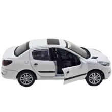 ماشین بازی ناب سل مدل پژو 207 فلزی موزیکال چراغدار عقب کش کد Peugeot 207 metallic musical with pull-back lights