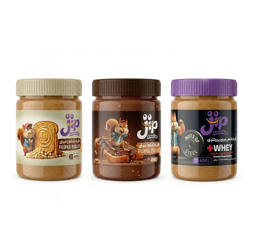 کره بادام زمینی جیپ عمارلو - 400 گرم بسته 3 عددی
