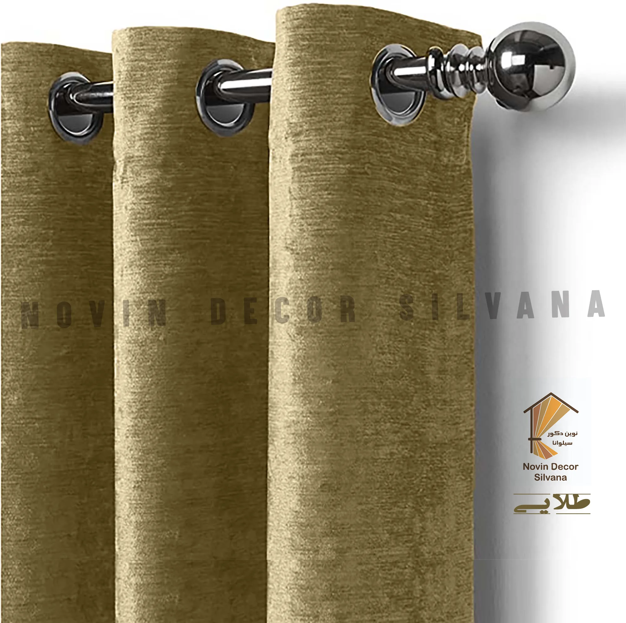 پرده نوین دکور سیلوانا مدل مخمل شانل 1 _ 180 سایز 180x140 سانتی‌متر